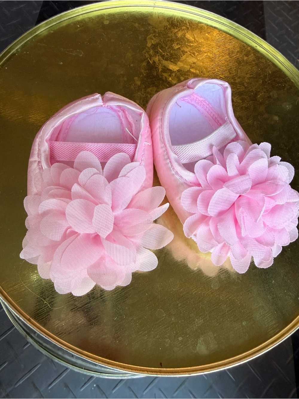 Pink Floral Baby Girls Shoes
